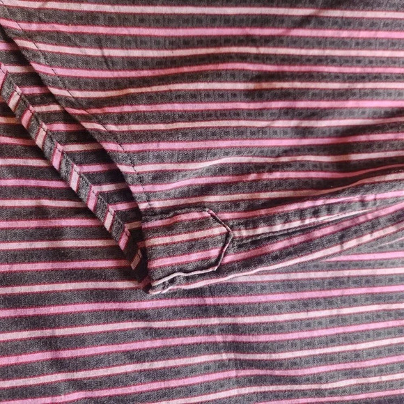 Toscano 100% Cotton Button Down Shirt Multicolor Striped Long Sleeve Size Medium - Picture 8 of 8